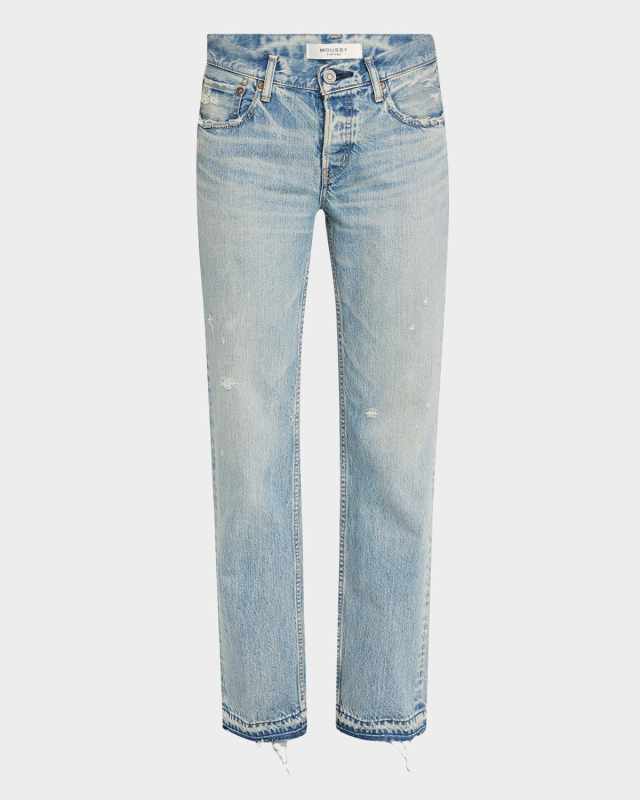 Arverne Straight Low-Rise Jeans